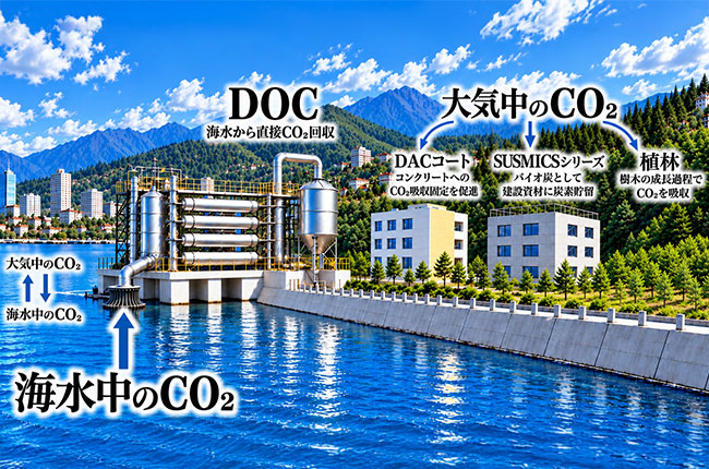 特集：海へ広がるシミズのCO2吸収・除去技術
